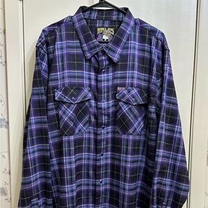 Hales Speed Shop 
Eminence Flannel Plaid Shirt SZ 2X Made in Texas